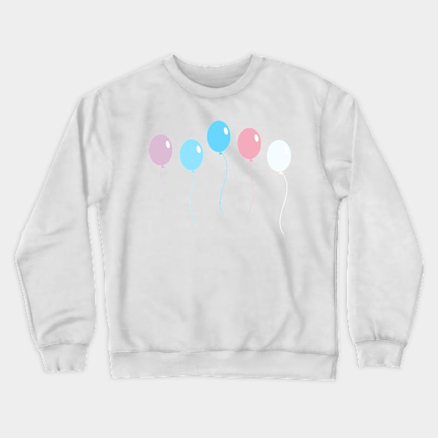 Trans Pride Balloons Crewneck Sweatshirt by VernenInk